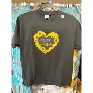 Shine Like a Sunflower Black Graphic Tshirt